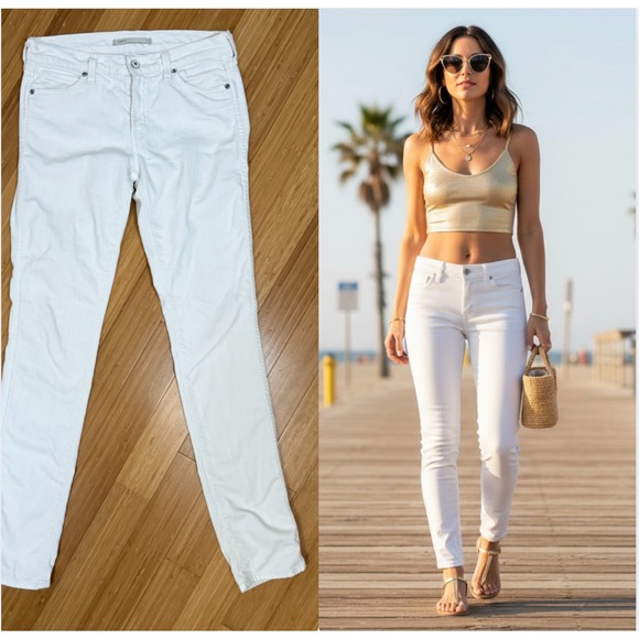 Vince White Skinny Jeans Womens 28 Designer Denim USA - Picture 9 of 9